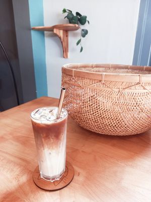 We offer a range of drinks, from coffees to bubble teas and cold pressed juices. at The Happy Cat - Veggie Cafe-Restaurant in Luang Prabang