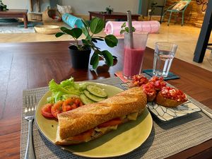   at The Happy Cat - Veggie Cafe-Restaurant in Luang Prabang