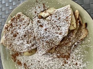 Dutch pancakes   at The Happy Cat - Veggie Cafe-Restaurant in Luang Prabang