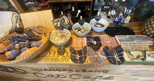 Some of the goodies/souvenirs you can buy to help feed the cats  at The Happy Cat - Veggie Cafe-Restaurant in Luang Prabang