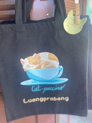 How cute bag?  at The Happy Cat - Veggie Cafe-Restaurant in Luang Prabang