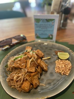 Vegan pad thai 🫶  at The Happy Cat - Veggie Cafe-Restaurant in Luang Prabang