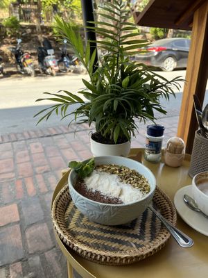   at The Happy Cat - Veggie Cafe-Restaurant in Luang Prabang