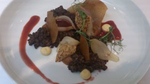 Vegan French Onion Dish at TIAN Restaurant in Vienna