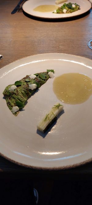Forellensalat und Kohlrabi at TIAN Restaurant in Vienna