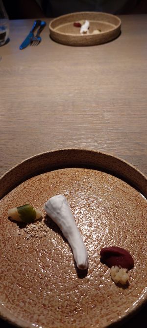 Pastinake und Heidelbeere at TIAN Restaurant in Vienna