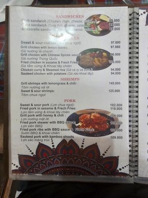 Menu not clear, all are non vegetarian! at 24 Restaurant  in Sapa