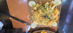 Noodle vegetable and tofu at 24 Restaurant  in Sapa