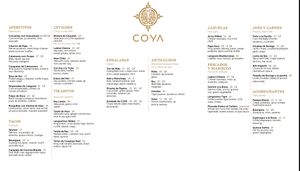 Menu  at Coya in Mykonos
