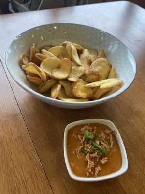 Patatas bravas  at Hostería El Cruce in Cabezon De La Sal