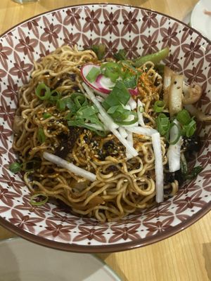 Noodles veganos  at Hostería El Cruce in Cabezon De La Sal