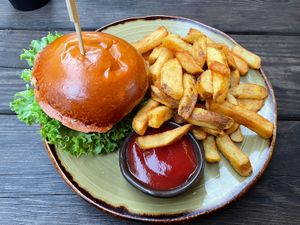 Vegan burger  at Cowboys Burger Saloon in Koblenz