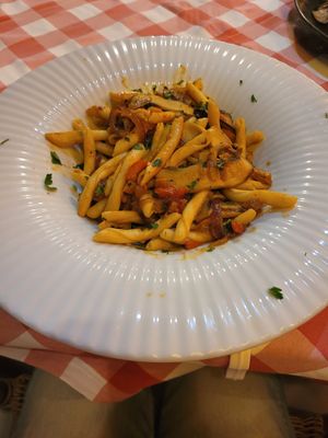 Pasta with vegetables at Panorama in Lefkada