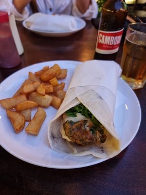 Falafel gyros #Veganuary at Elia Greek Kitchen Bassac Lane in Phnom Penh