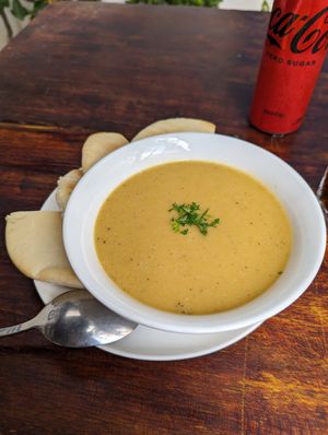 Lentil soup at Elia Greek Kitchen Bassac Lane in Phnom Penh