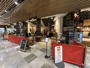 Nice setup in a shopping mall  #Veganuary at The Hungry Bedouin in East London