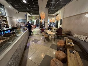 It’s got a nice feeling but was freezing with the back door open  #Veganuary at The Hungry Bedouin in East London