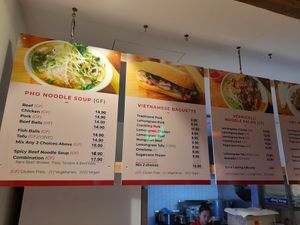 Menu at Bun Vietnamese in Upper Mount Gravatt