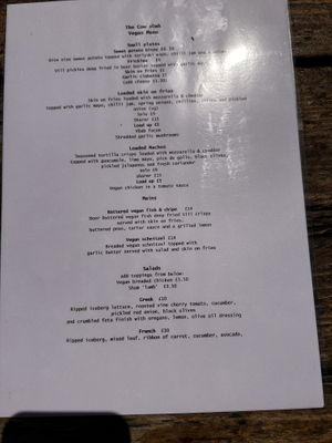 Menu  at Cow & Oak in Worthing