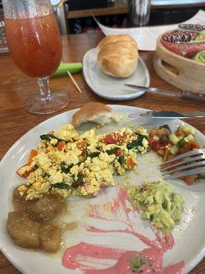 Part of vegan breakfast for 2.  Tofu scramble    at Café Alma in Cincinnati
