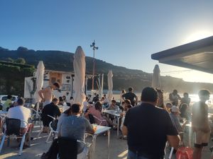 Vegan hamburger at Chiringuito Salseiras in Caion