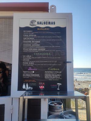 Menu at Chiringuito Salseiras in Caion
