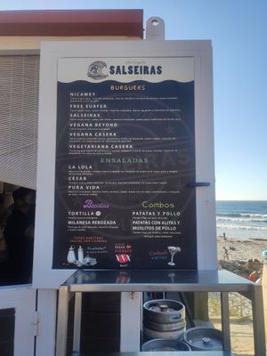 Menu at Chiringuito Salseiras in Caion