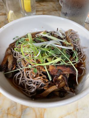 Local mushroom and warm soba  at SILVIA in Woodstock