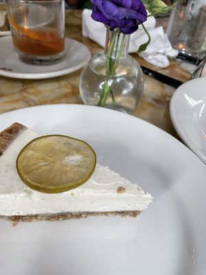 Raw vegan cashew Bergamont Keylime pie  at SILVIA in Woodstock
