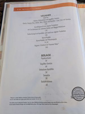 Vegane Optionen in der Karte 😊 at Bicigrill in San Michele Alladige