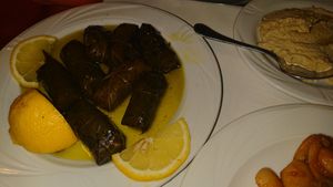 Stuffed vine leaves at ANTHI Taverna in Corfu
