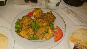 Courgette balls with feta cheese at ANTHI Taverna in Corfu