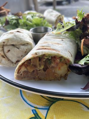 Vegan breakfast burrito  at Phoenicia Diner in Phoenicia