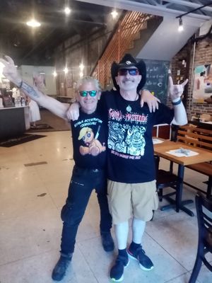 Friends for more than forty years meet in Nashville for the first time in more than twelve years to check out some music. at Frothy Monkey  in Nashville