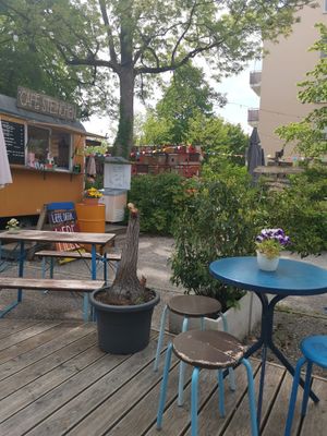The garden area. at Café Steinchen in Munich