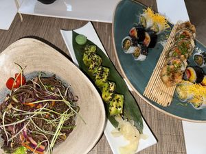 Yasai no Yakisoba, Veggie-Maki, Vegan Sushiplate at Sushi by Gavinas in Funchal