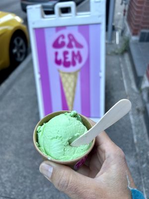 Pandan coconut ice creamm  at Ca Lem in Montreal