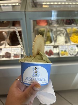   at Gelateria Orso Bianco in Milan