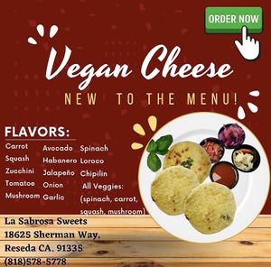 Vegan options  at La Sabrosa Sweets in Los Angeles