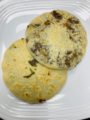 Vegan pupusas  at La Sabrosa Sweets in Los Angeles