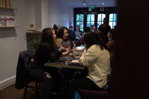 The happy diners at Victoria House in London