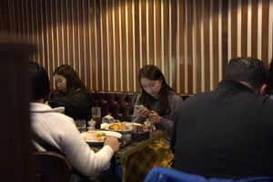 it's a busy day at Victoria House in London