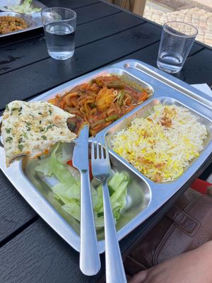 Flavourful and delicious, ordered extra spicy, recommend.   at Gröna Äpplet in Kivik