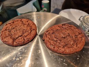 Vegan chocolate cookies at Espresso House in Esbjerg