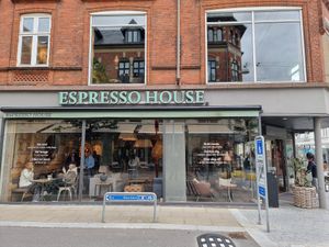 On the corner at Espresso House in Esbjerg