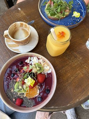 Açai smoothie bowl  at Feather & Heart in Brentford