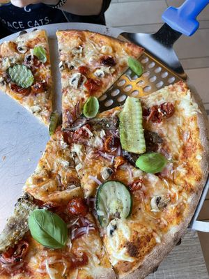 Vegan vegetable pizza  at PizzaPizza in Odense