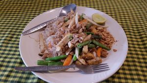 Pad thai at Veggie Tables in Vang Vieng