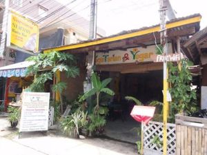 Daylight exterior. at Veggie Tables in Vang Vieng