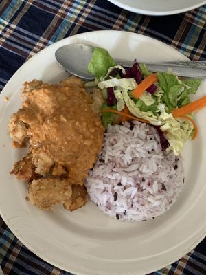 Tofu satay 35000 at Veggie Tables in Vang Vieng